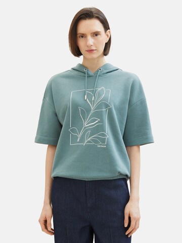 TOM TAILOR Sweatshirt i grøn: forside