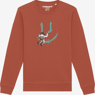 Watapparel Sweatshirt ' Graffiti Astronaut ' in Braun: Vorderseite