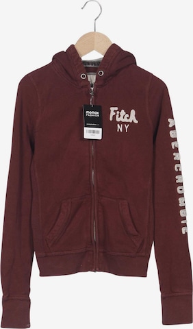 Abercrombie & Fitch Kapuzenpullover XS in Rot: Vorderseite