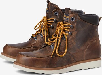 JACK & JONES Lace-up boots 'Miles' in Brown