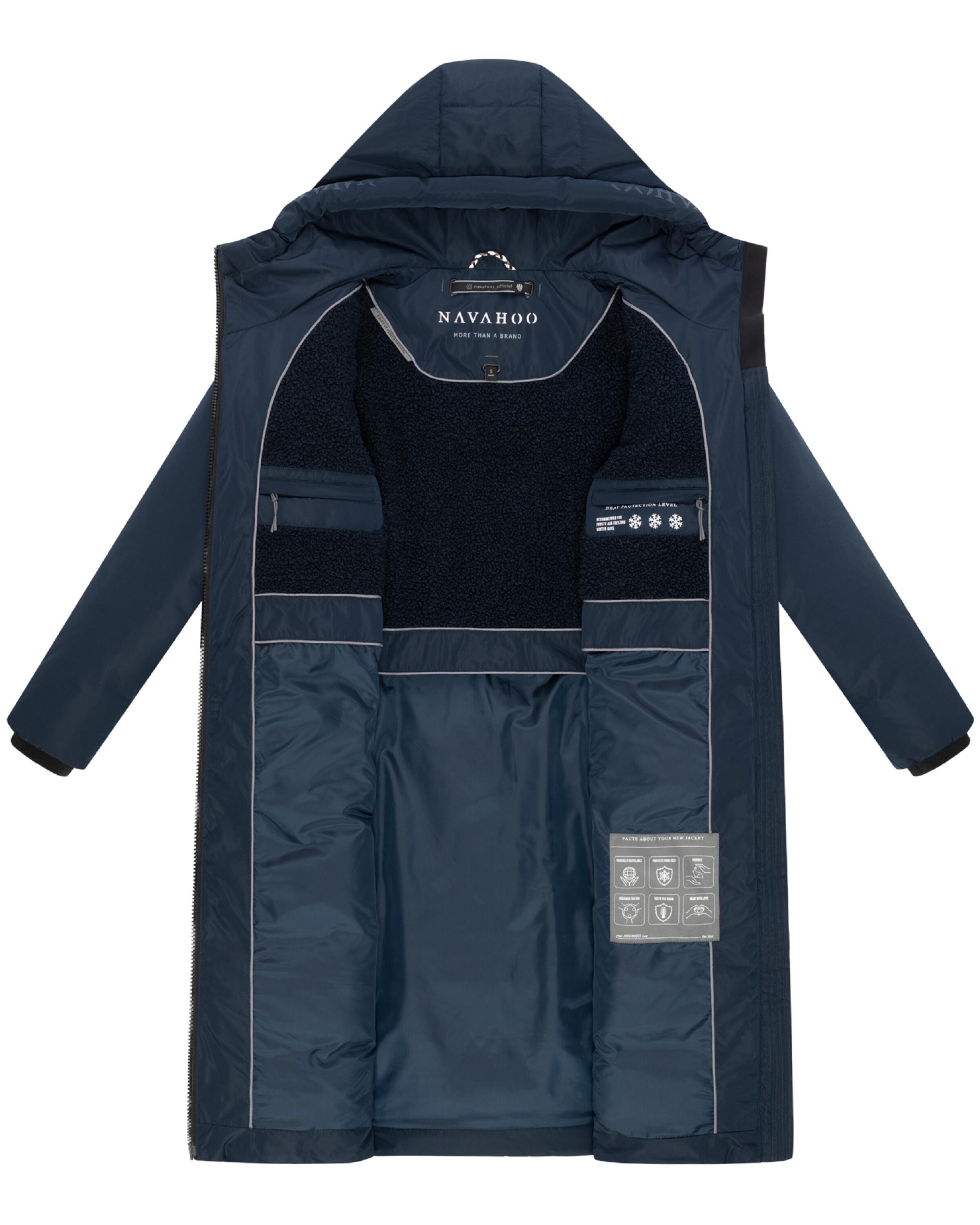 NAVAHOO Płaszcz zimowy 'Herbstnebel 14' w kolorze niebieski