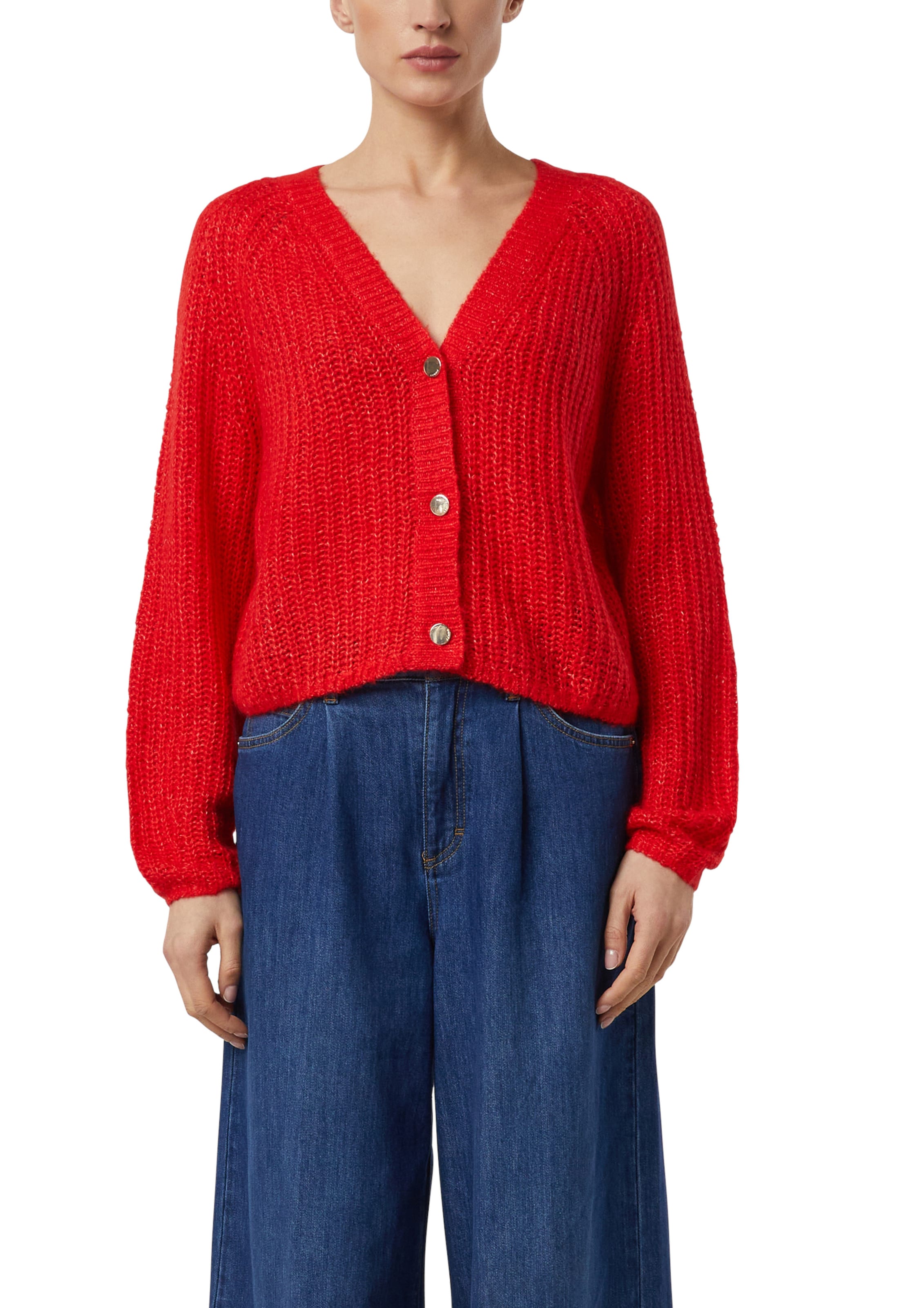 COMMA Вязаная кофта в Красный: спереди