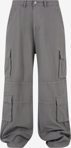 DEF Широка кройка Карго панталон 'Def' в сиво: отпред
