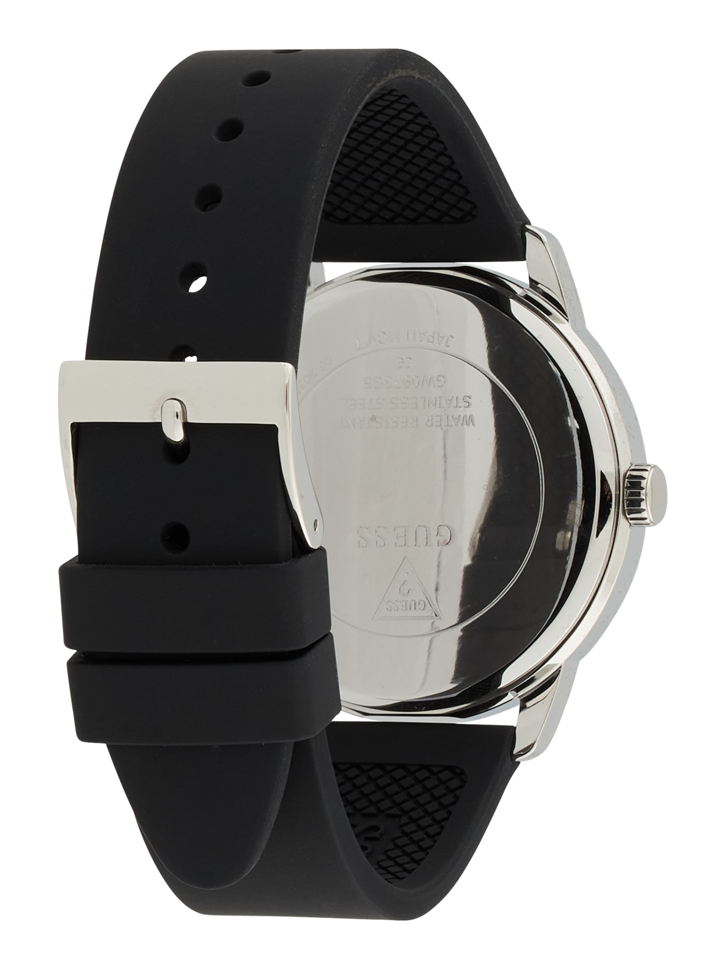 GUESS Analogna ura 'CHANDLER' | črna barva