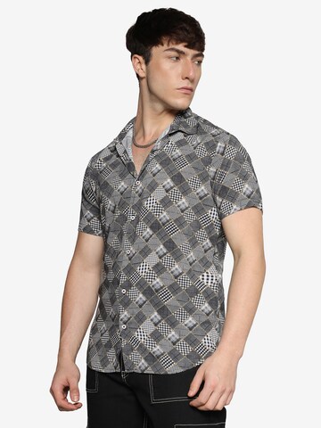 Campus Sutra Comfort fit Button Up Shirt 'Jonah' in Grey