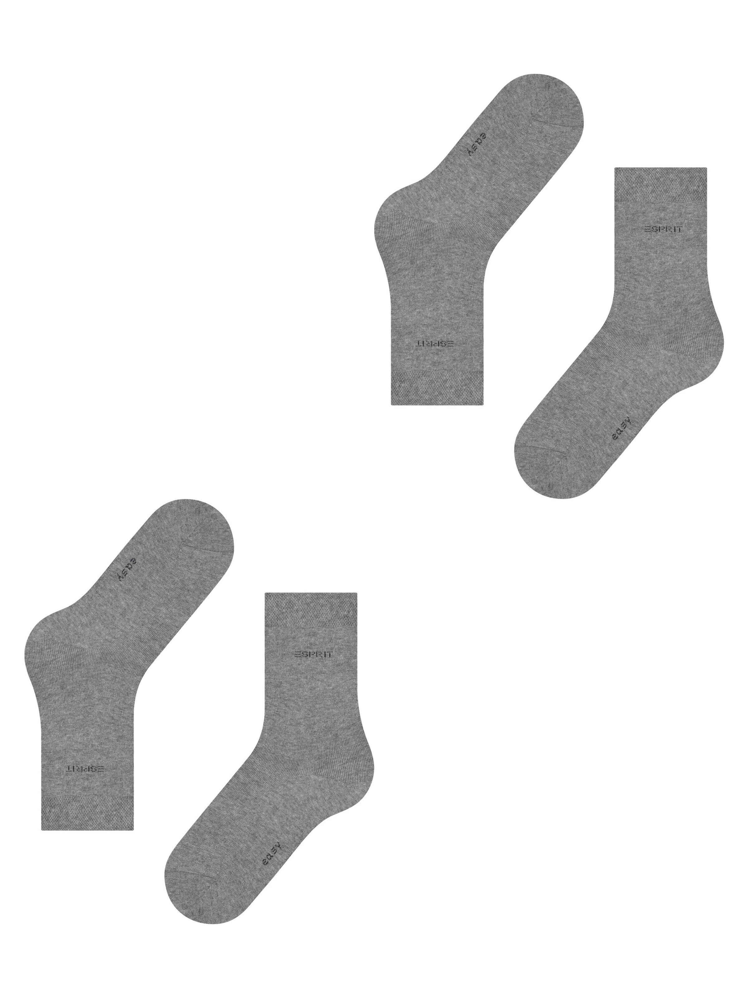 ESPRIT Socks 'Basic Easy 2-Pack' in Grey