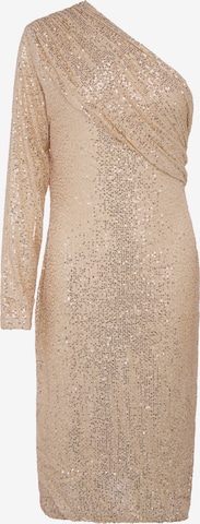 Robe de cocktail faina en or : devant
