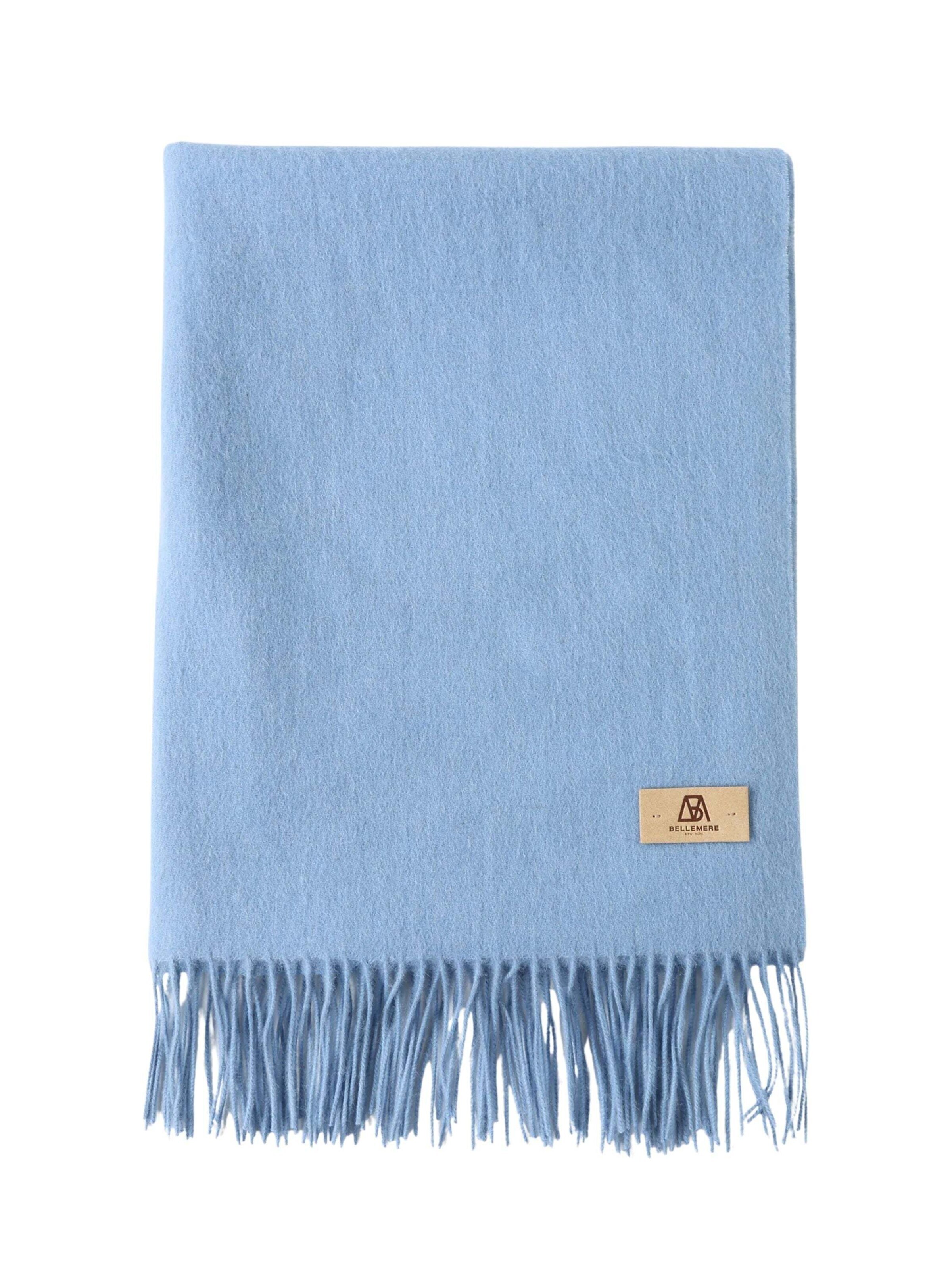 BELLEMERE NEW YORK Schal 'Einfacher Wollschal und -stola'‌‌‌‌‌ in Blau: Vorderseite