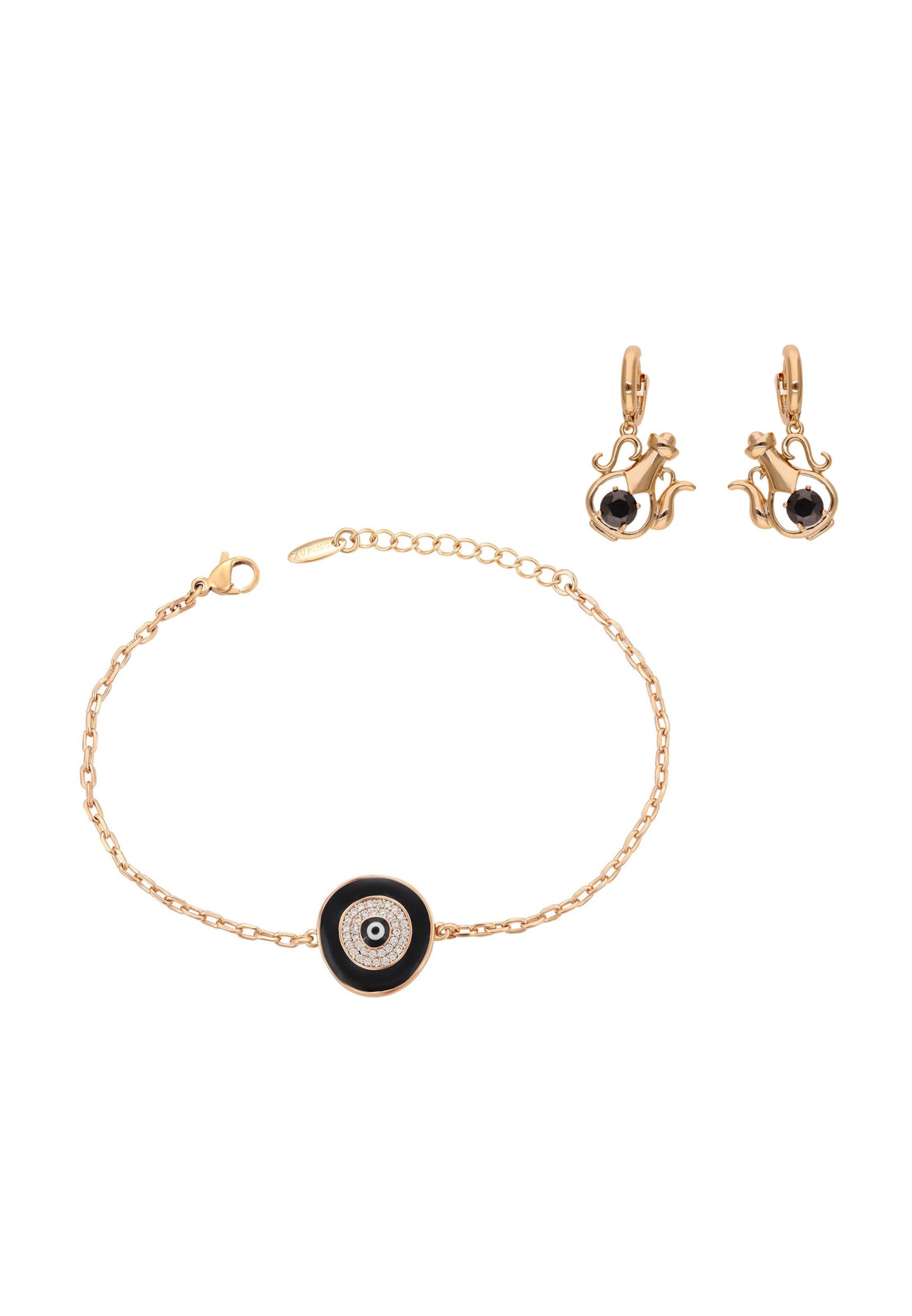 faina Jewelry Set in Gold: front