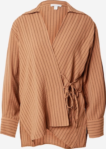 TOPSHOP Blouse in Bruin: voorkant