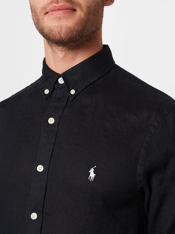 Coupe slim Chemise Polo Ralph Lauren en noir