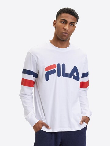 FILA Sweatshirt 'LUOHE' i hvid: forside