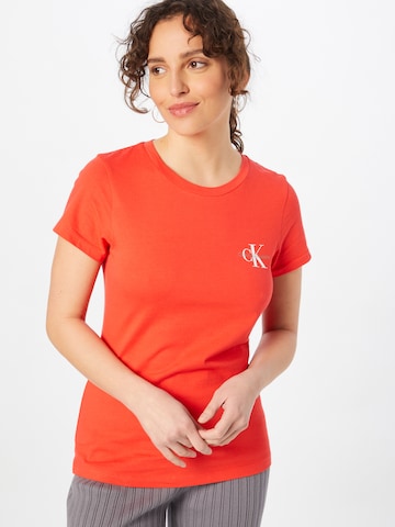 T-shirt Calvin Klein Jeans en orange : devant