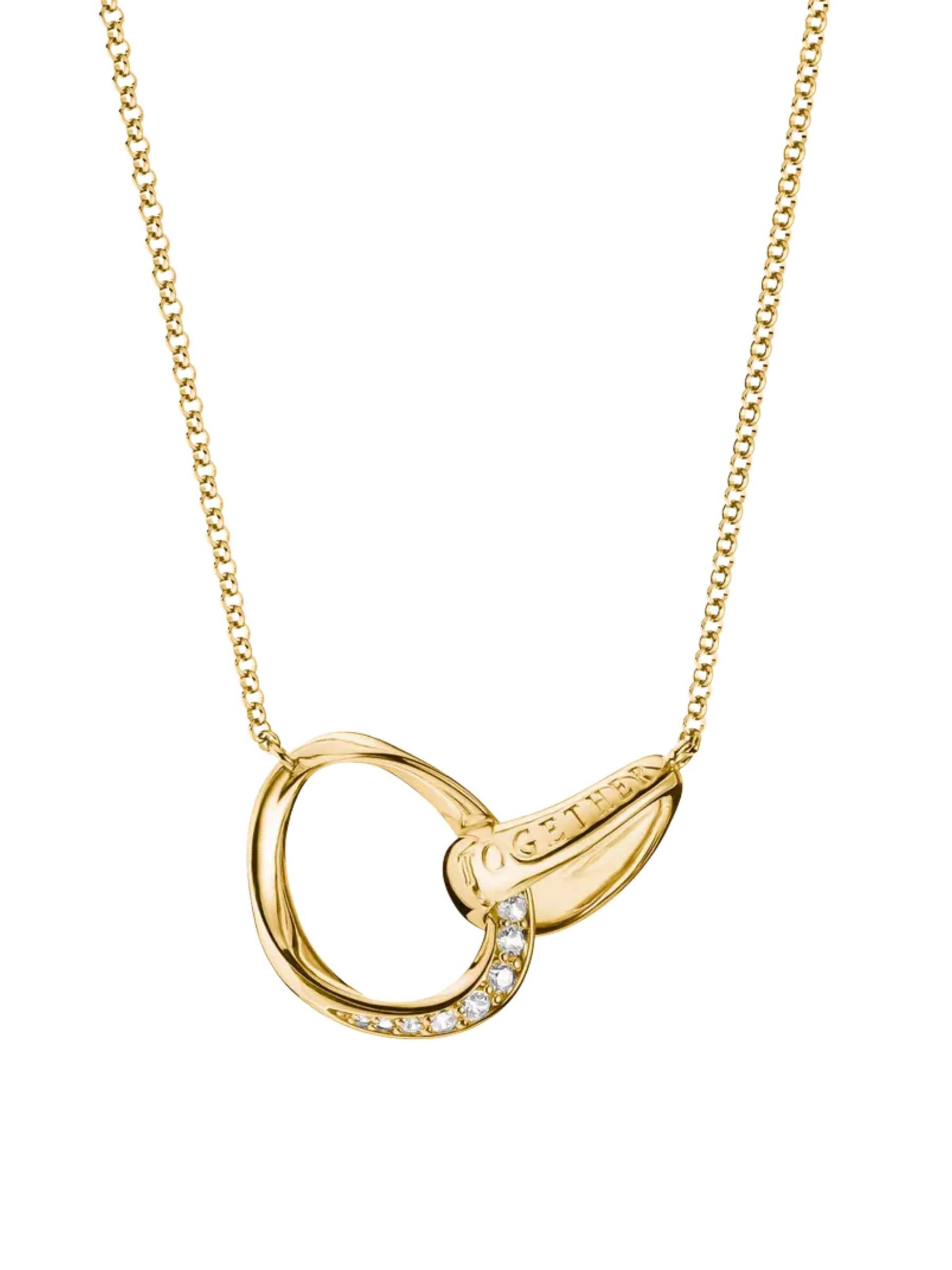 Chaîne 'Vergoldete Together Halskette mit Zirkonia' Thomas Sabo en or