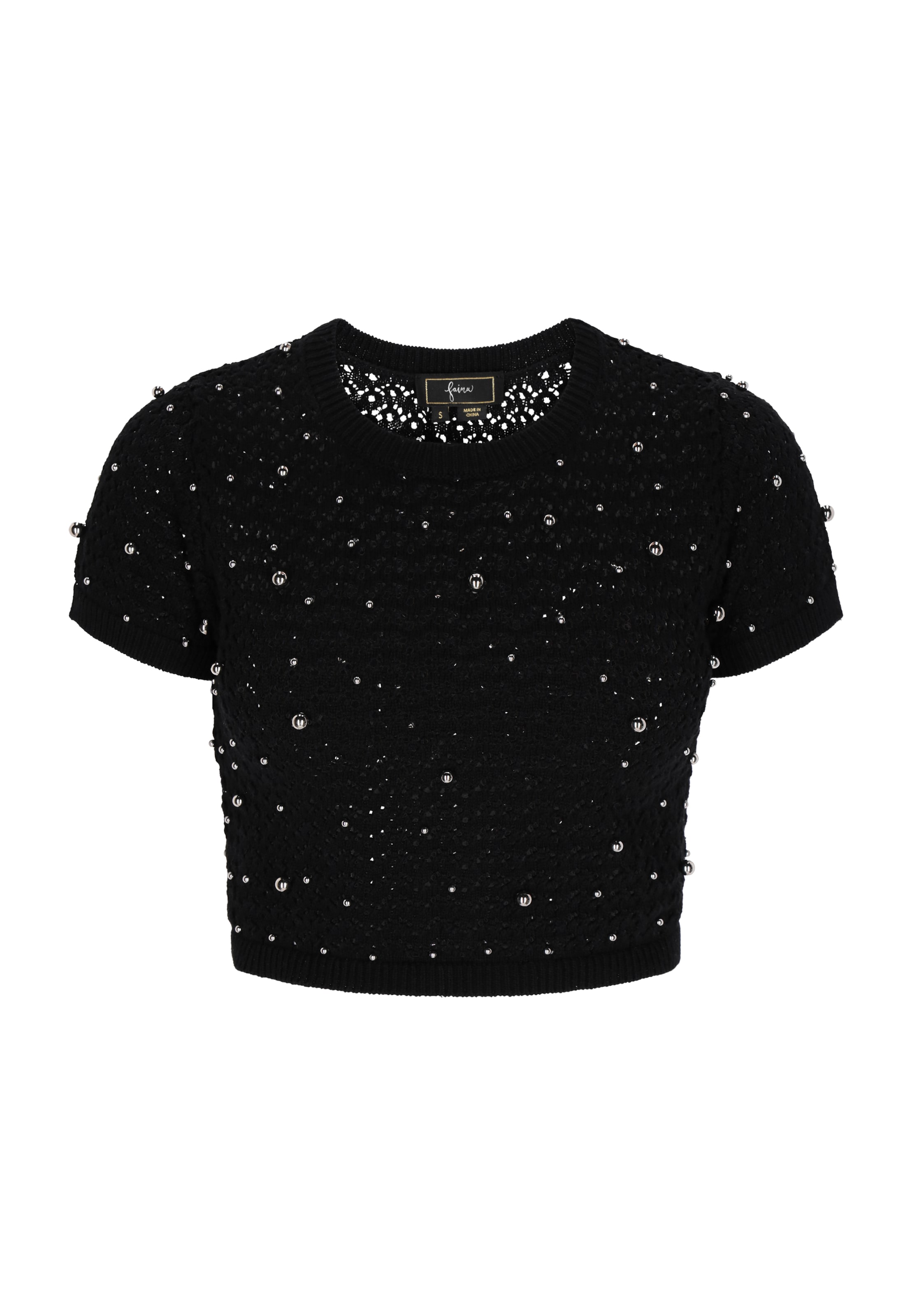 juoda faina Palaidinė be rankovių 'Fashion Look': priekis