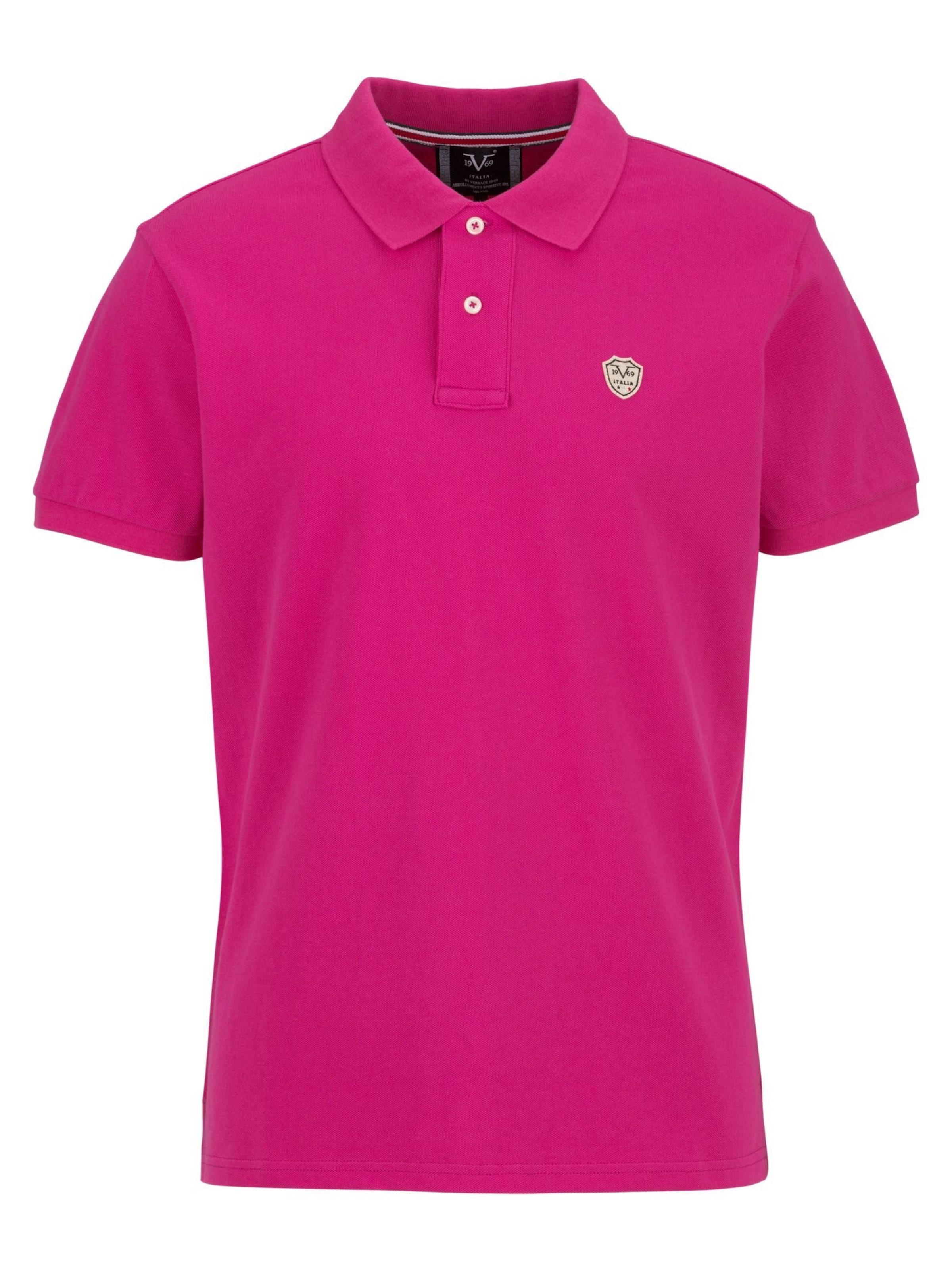 19V69 ITALIA Poloshirt 'Emilio' in Pink: Vorderseite