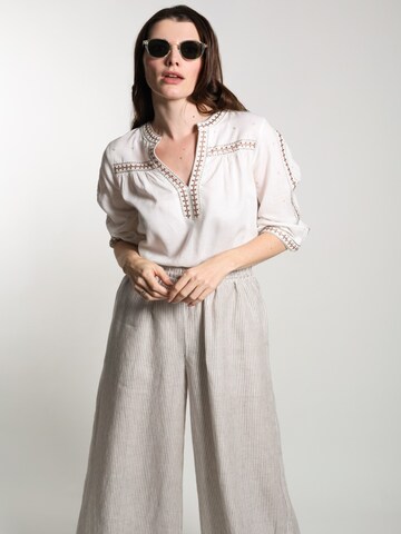 WEARABLE STORIES Wide leg Trousers 'Zita' in White