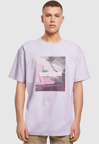 Merchcode T-Shirt 'Summer - Every Summer Has A Story' in Lila: Vorderseite