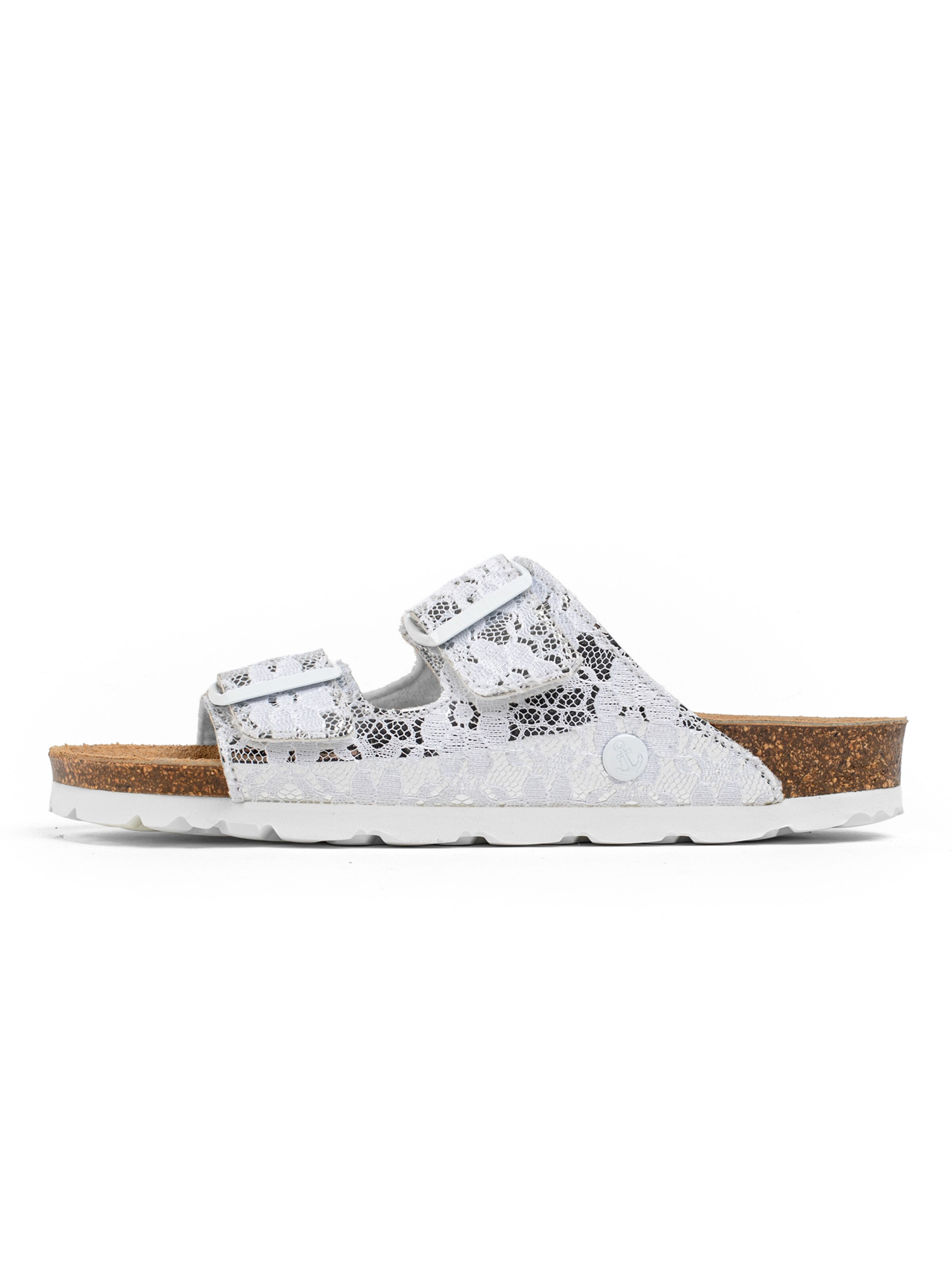 Zoccoletto 'Atlas Textil' di Bayton in bianco: frontale