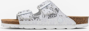 Bayton Mules 'Atlas Textil' in Weiß: Vorderseite