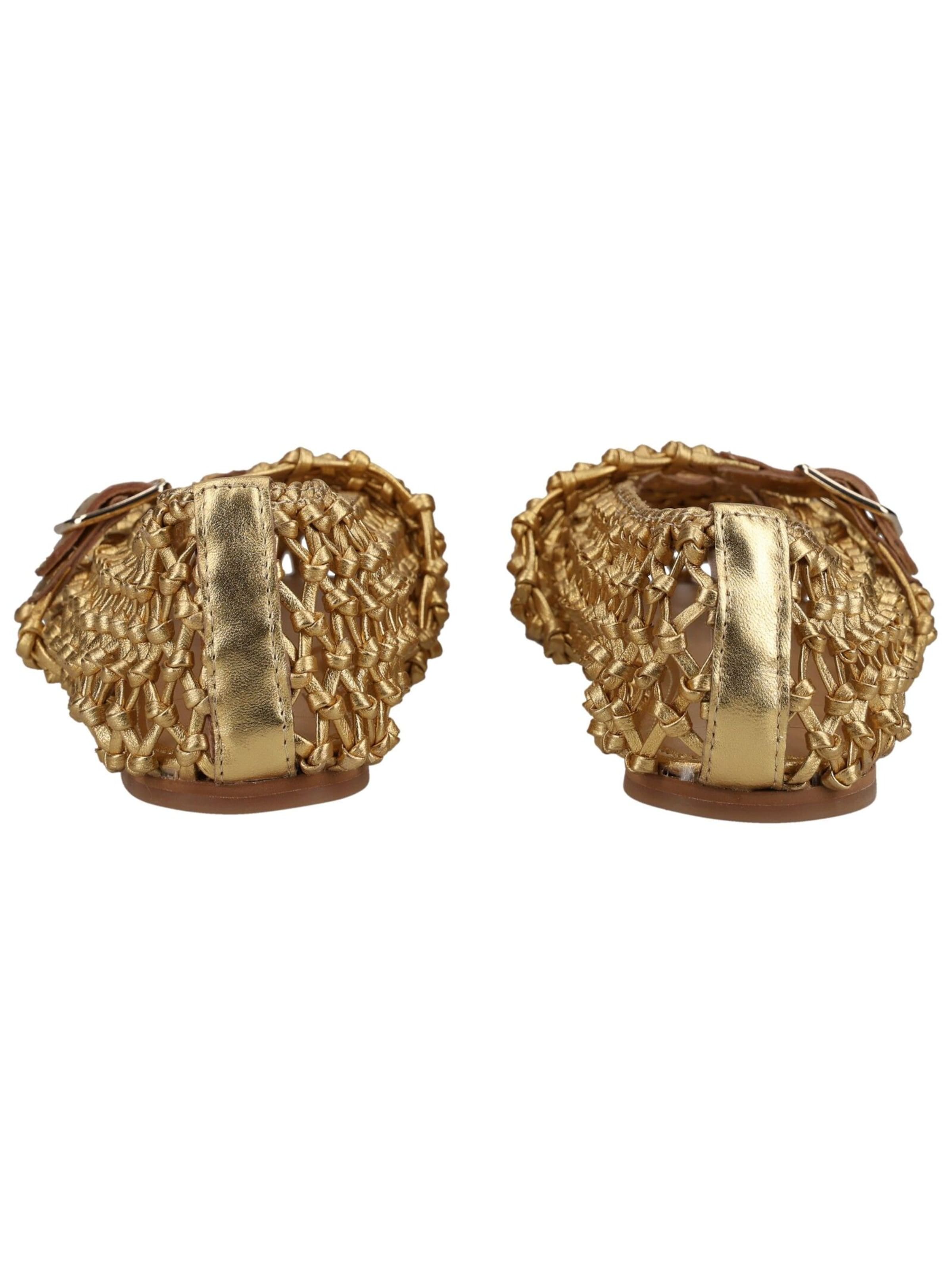 Ballerines à lanières Dolce Vita en or