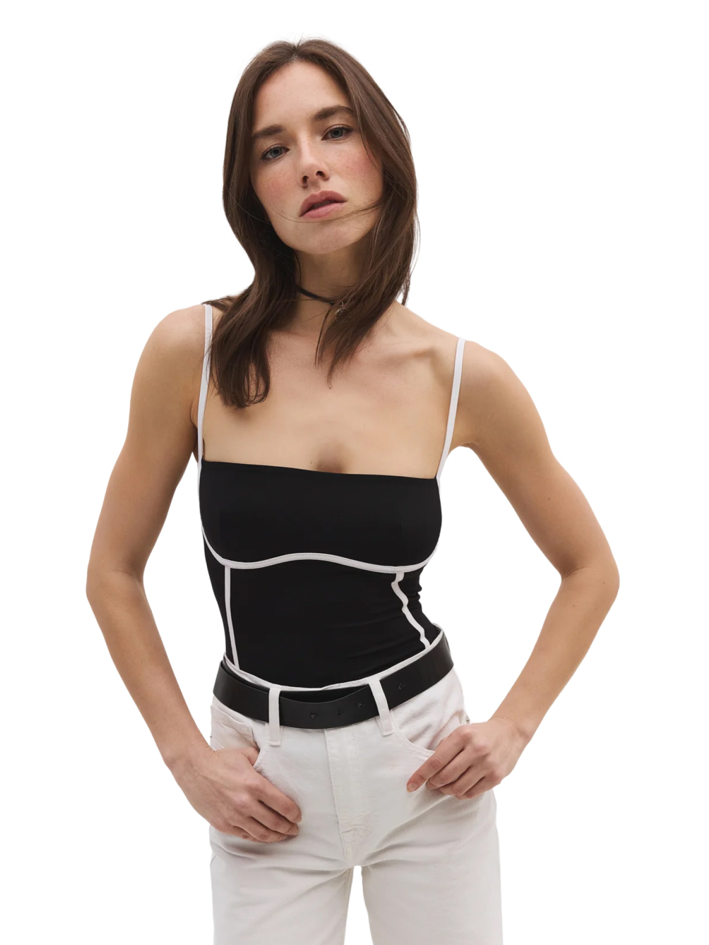 Shirtbody No Matter What en noir : devant