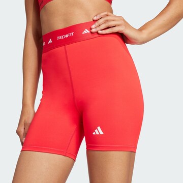 Skinny Pantalon de sport 'Techfit' ADIDAS PERFORMANCE en rouge