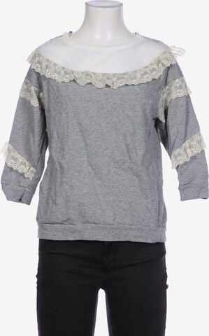 Twin Set Sweatshirt & Zip-Up Hoodie in XS in Grey: front
