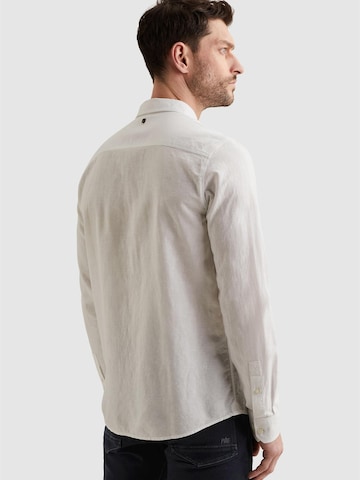 PME Legend Regular fit Skjorta 'Shirt in cotton/linen with garment-dye wash' i vit