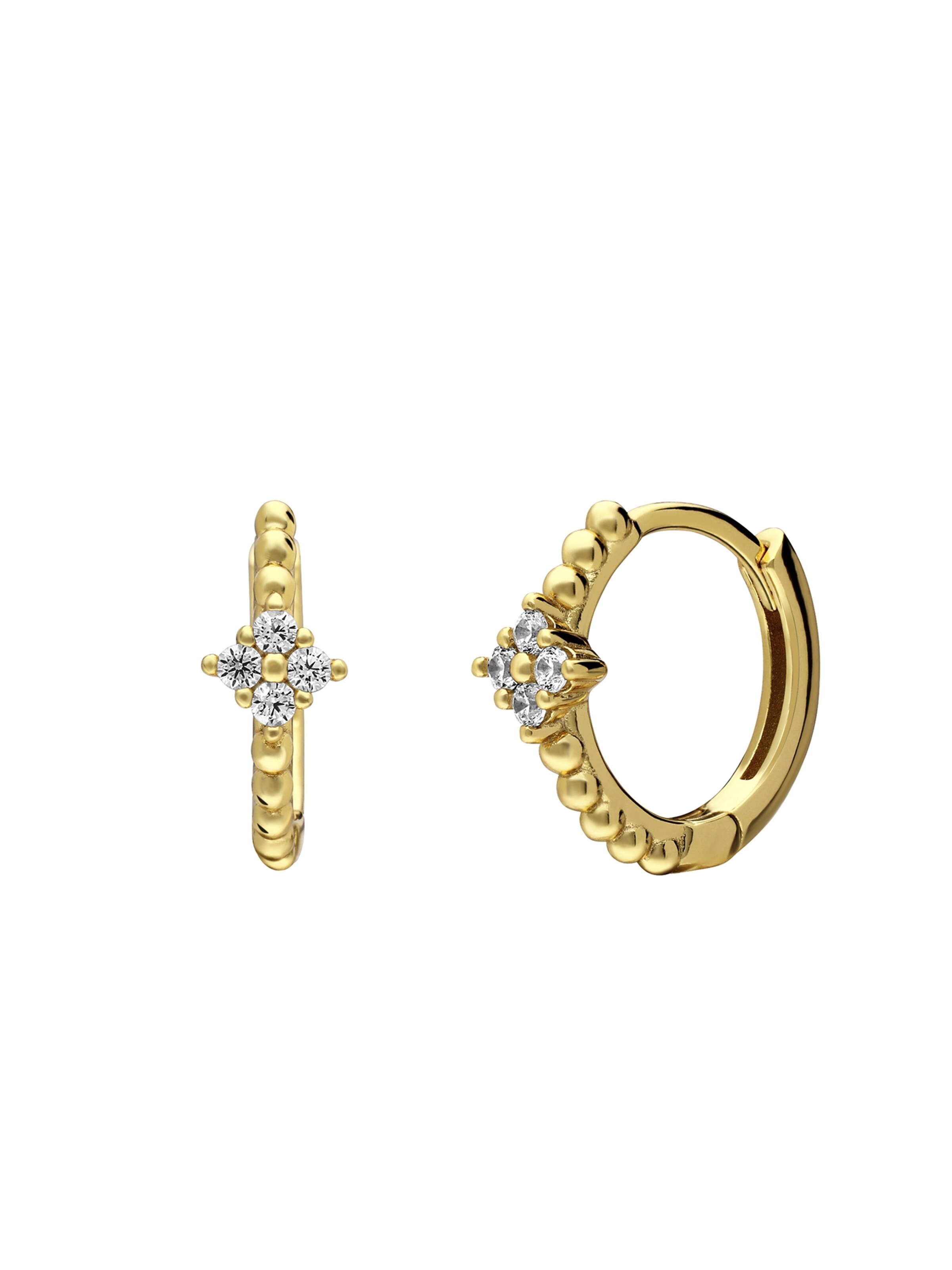 Boucles d'oreilles 'Klassisch' Lucardi en or : devant