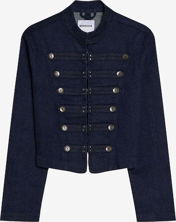 BershkaPrijelazna jakna - plava boja: prednji dio