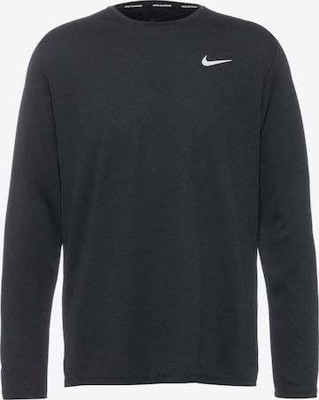 NIKE Performance Shirt 'Miler' in Black: front