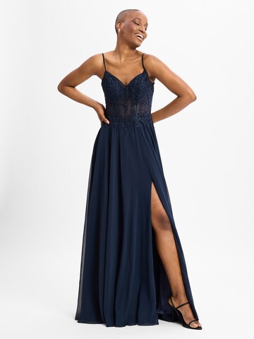 Luxuar Fashion Evening Dress ' ' in Blue: front