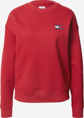 Tommy Jeans Sweatshirt i rød: forside