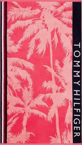 TOMMY HILFIGER Beach Towel 'PARADISE' in Pink: front