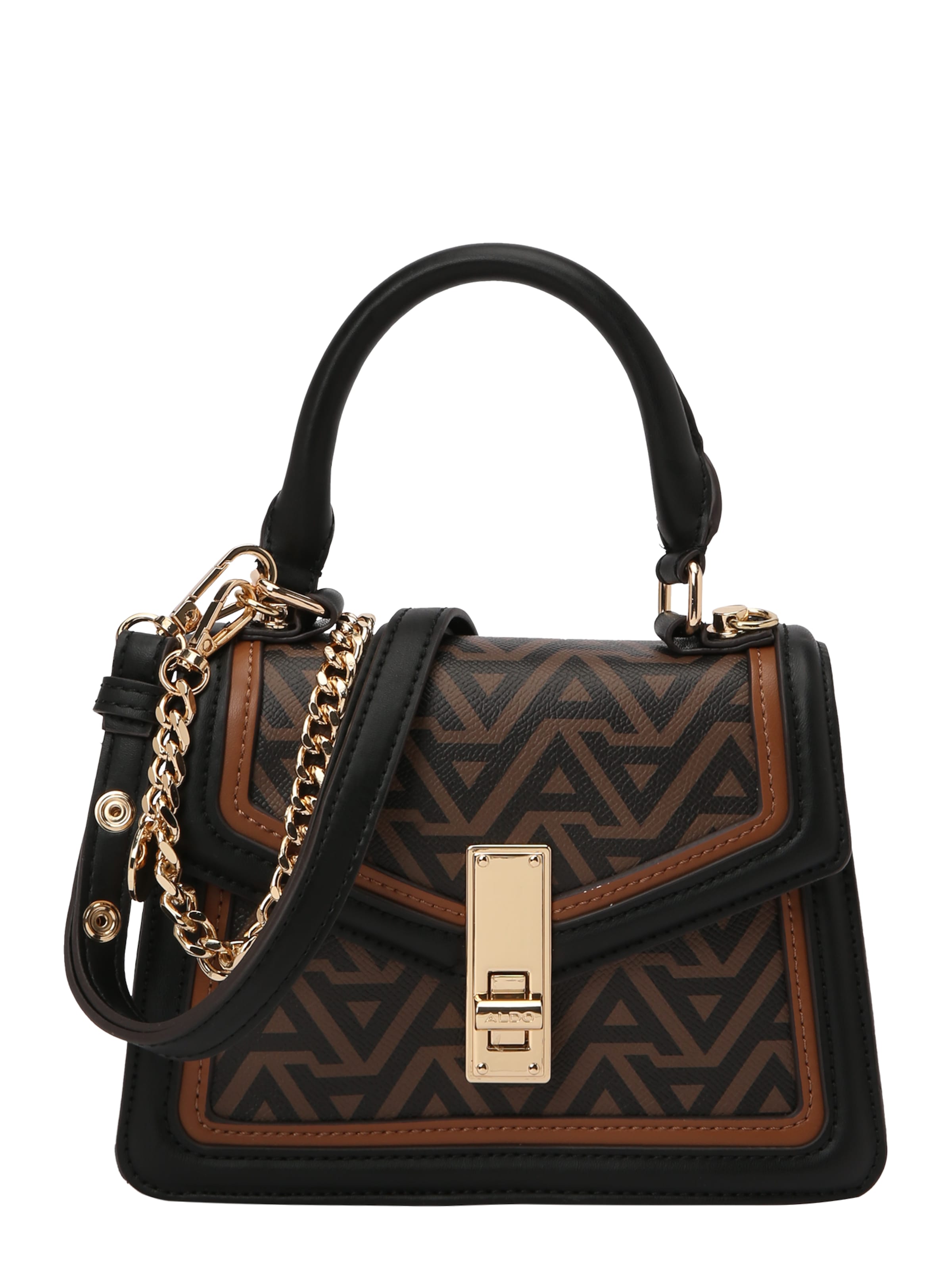 ALDO Tasche 'EMALINE' in cognac / brokat / schwarz, Produktansicht