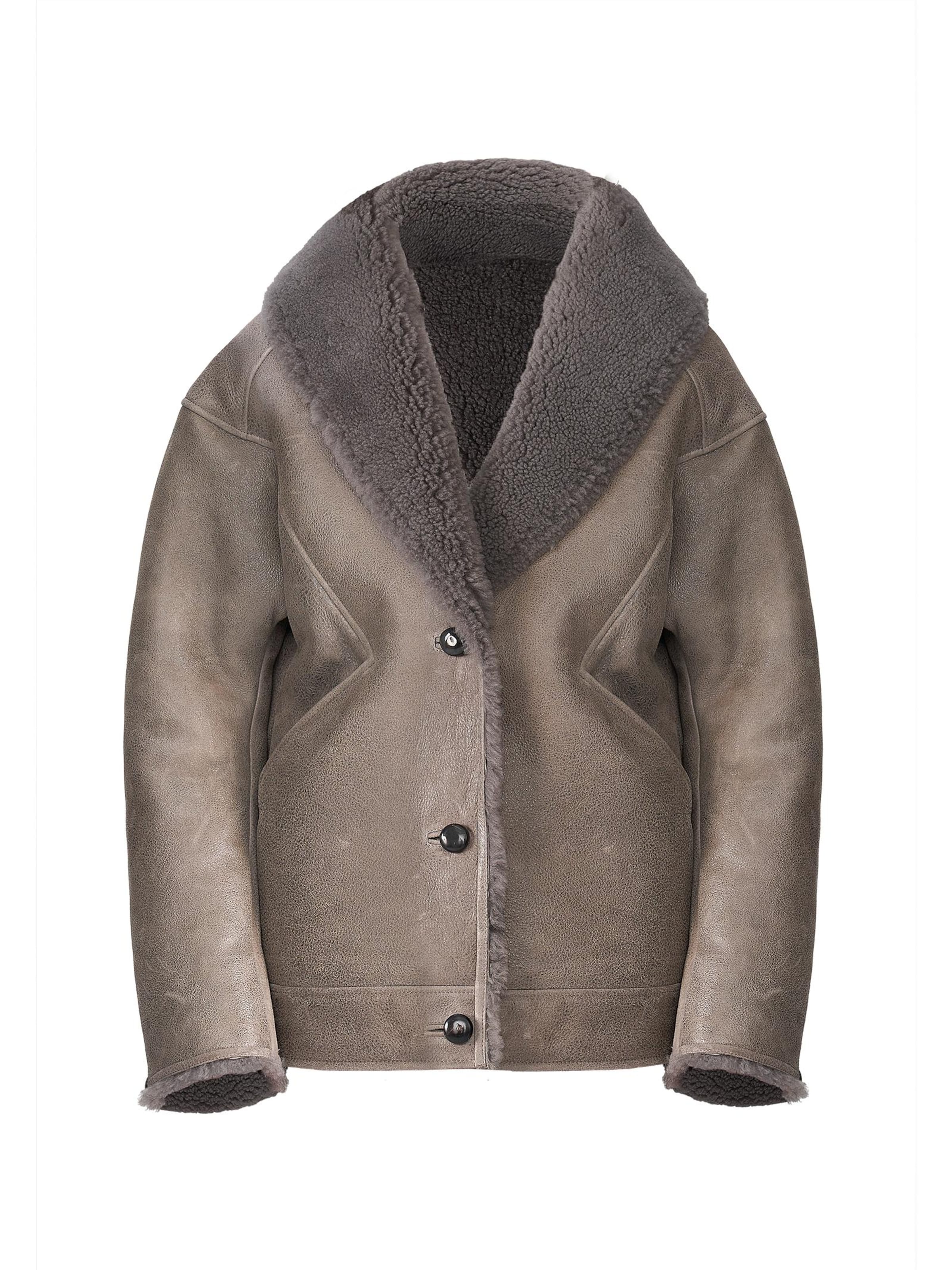 VESPUCCI BY VSP Wintermantel 'Nila' in Grau: Vorderseite