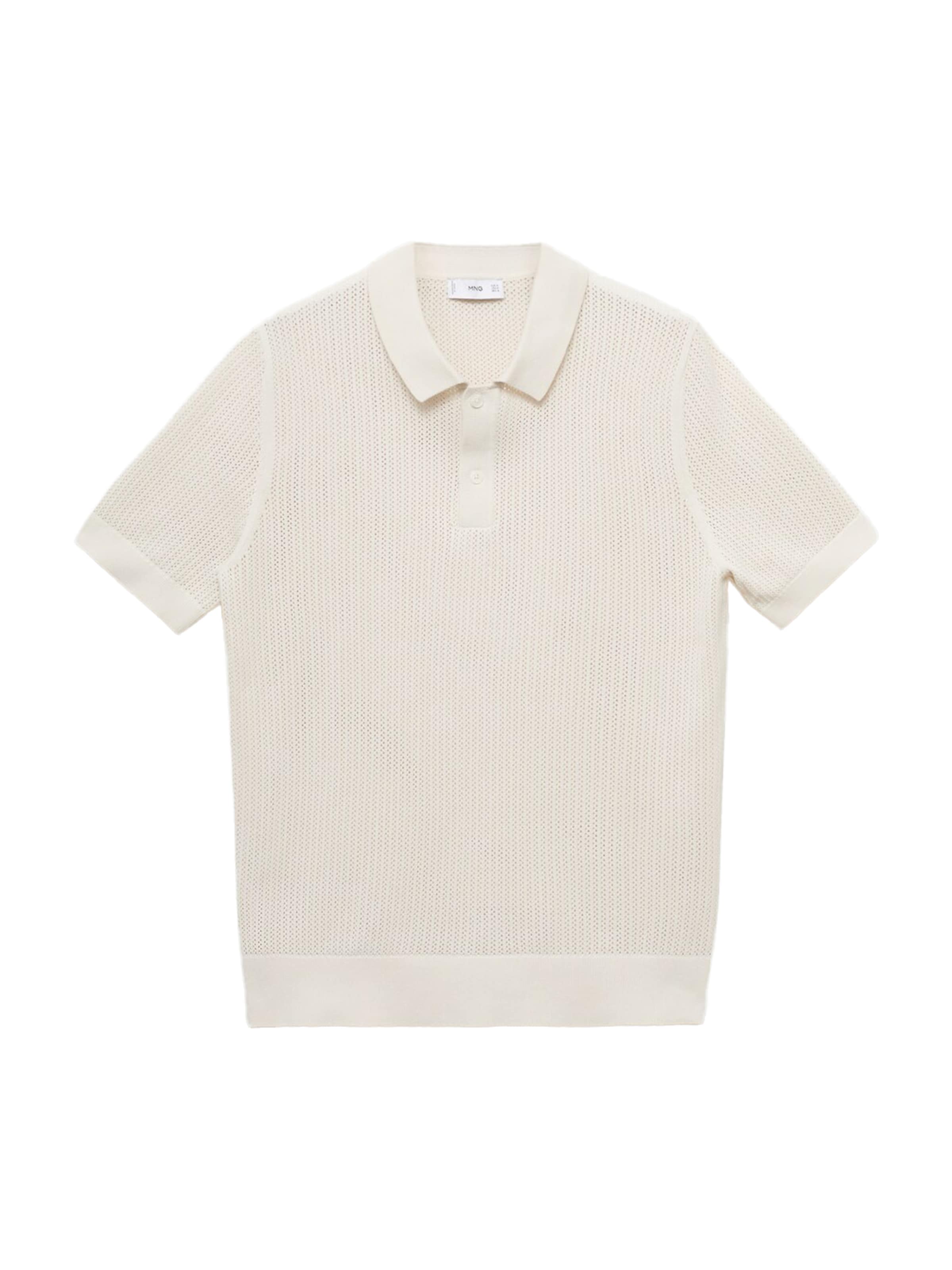 MANGO MAN Pullover 'Pointele' in Weiß: Vorderseite