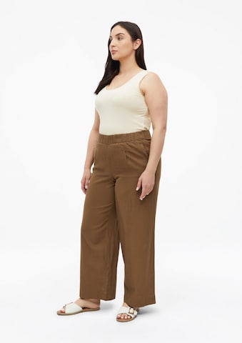 s.Oliver Wide Leg Hose in Braun