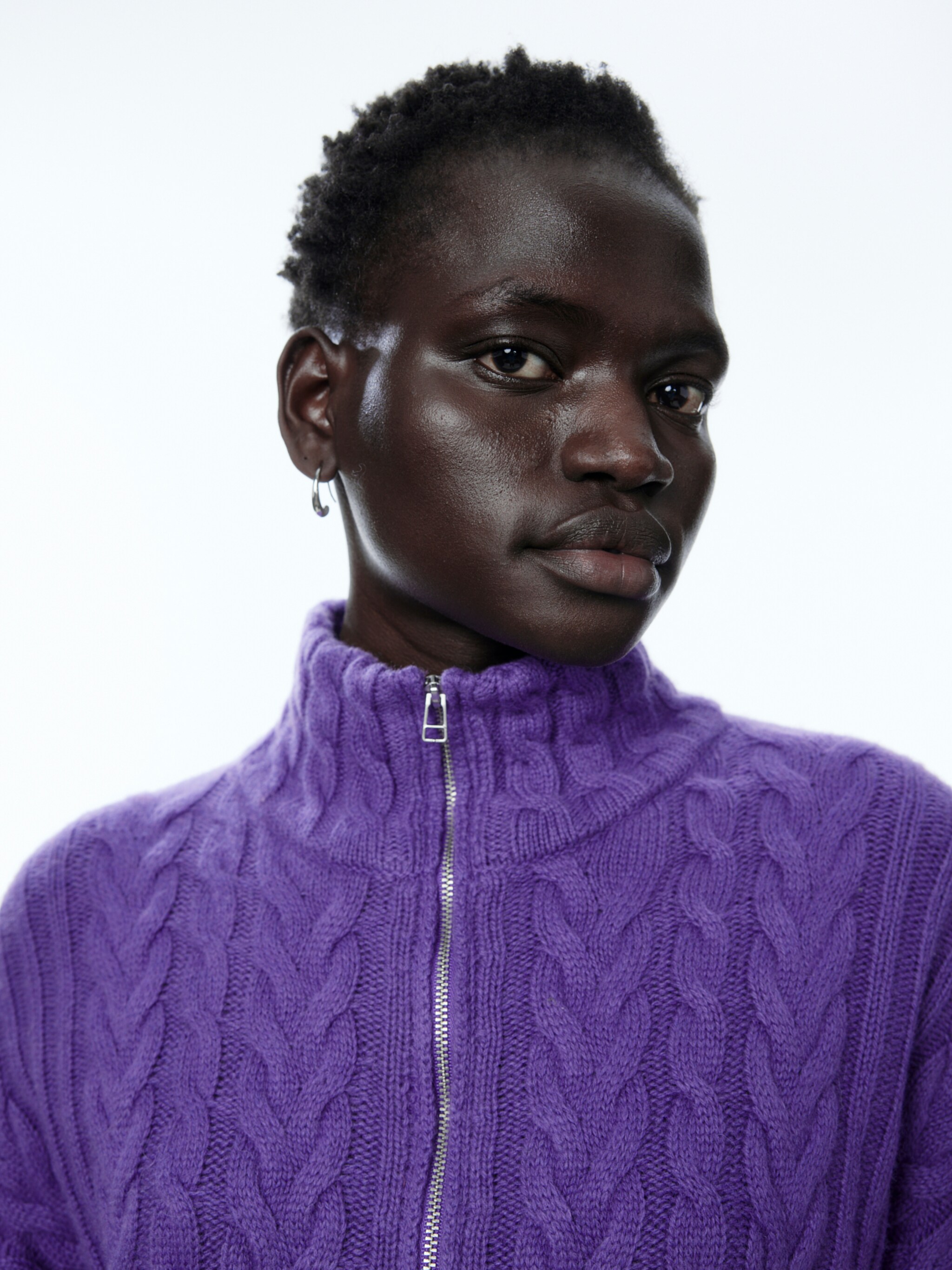 EDITED Producten Gebreide jurk 'Hanako' Lila