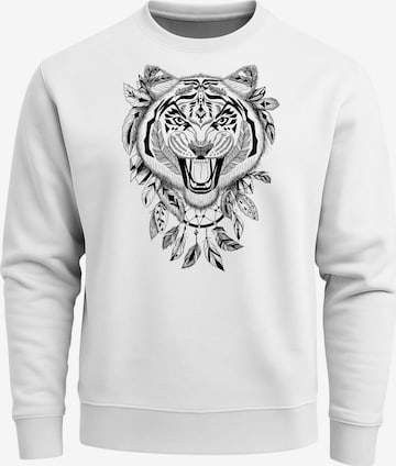 Neverless Sweatshirt 'Tiger' in Weiß: Vorderseite