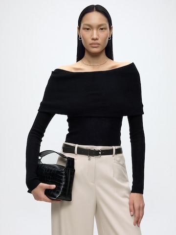 BOSS Wide leg Pressveckad byxa 'C_Tacodi1' i beige