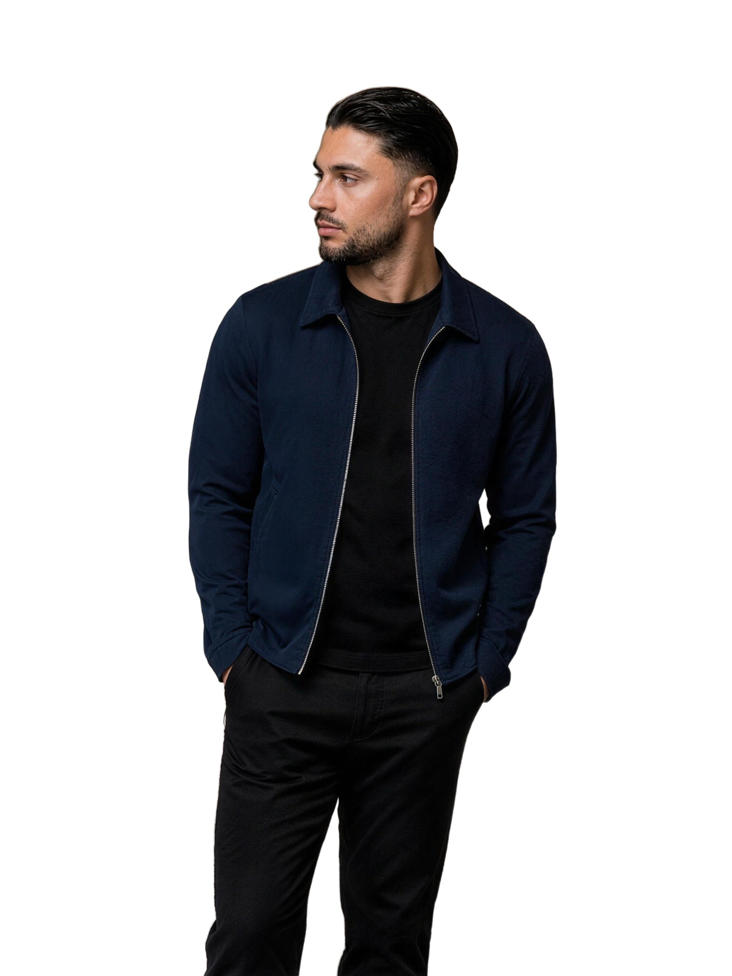 Richesse Between-season jacket 'CORE ZIP JACKET | NAVY' in Blue: front