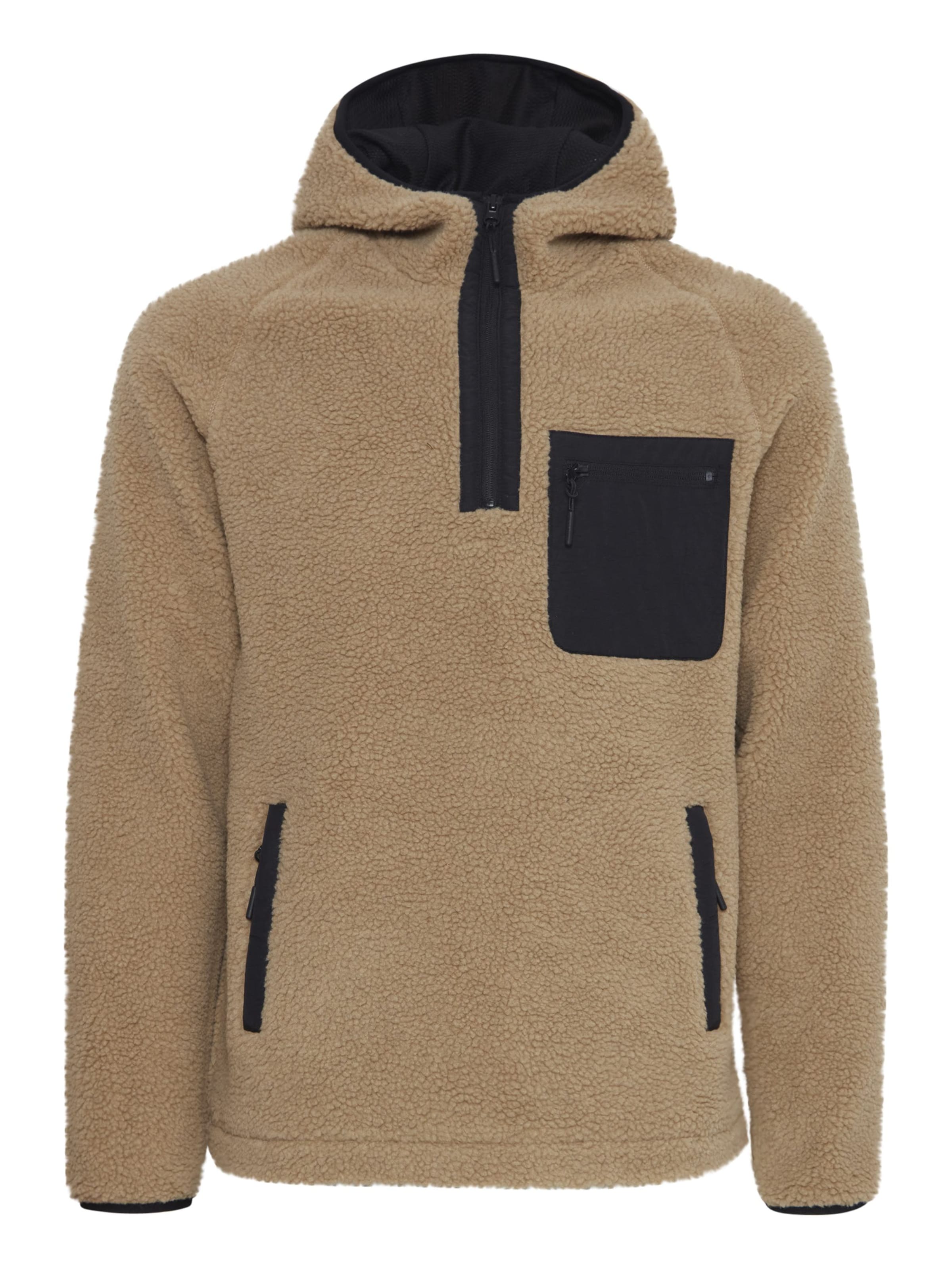 INDICODE JEANS Fleecejacke ' Trend ' in Beige: Vorderseite