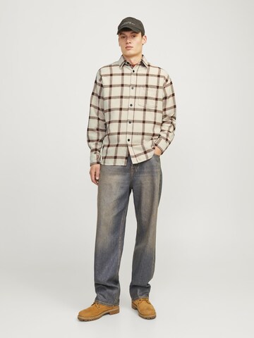 JACK & JONES Regular fit Overhemd in Beige