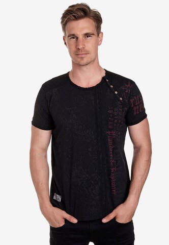 Rusty Neal Shirt in Zwart: voorkant