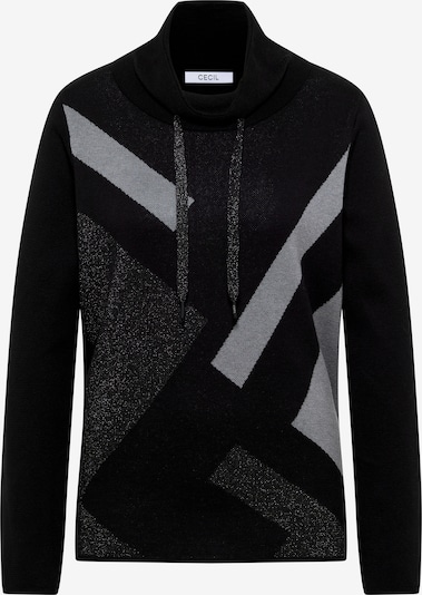 CECIL Sweatshirt mit Glitzer in schwarz, Produktansicht