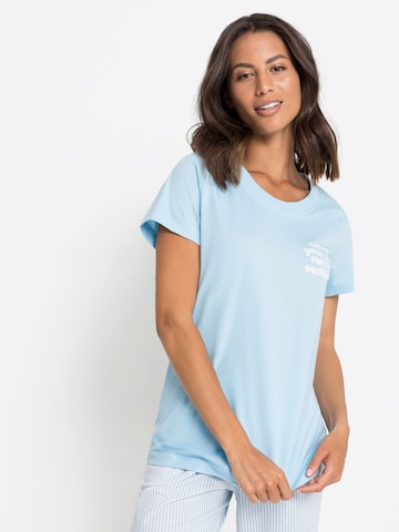 s.Oliver Pajama Shirt in Blue: front