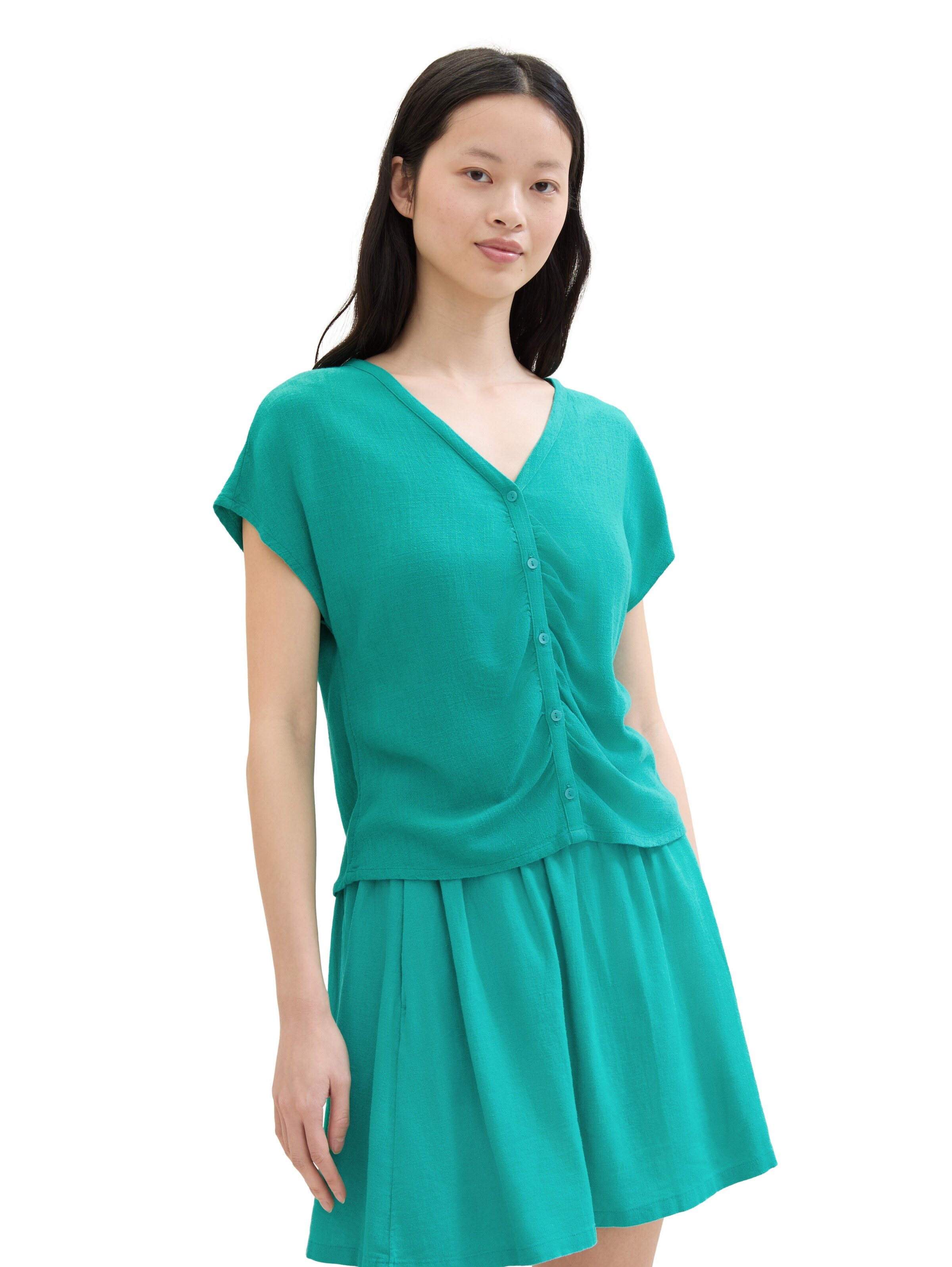 TOM TAILOR DENIM Bluse in Grün