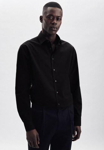 SEIDENSTICKER Regular Fit Hemd in Schwarz